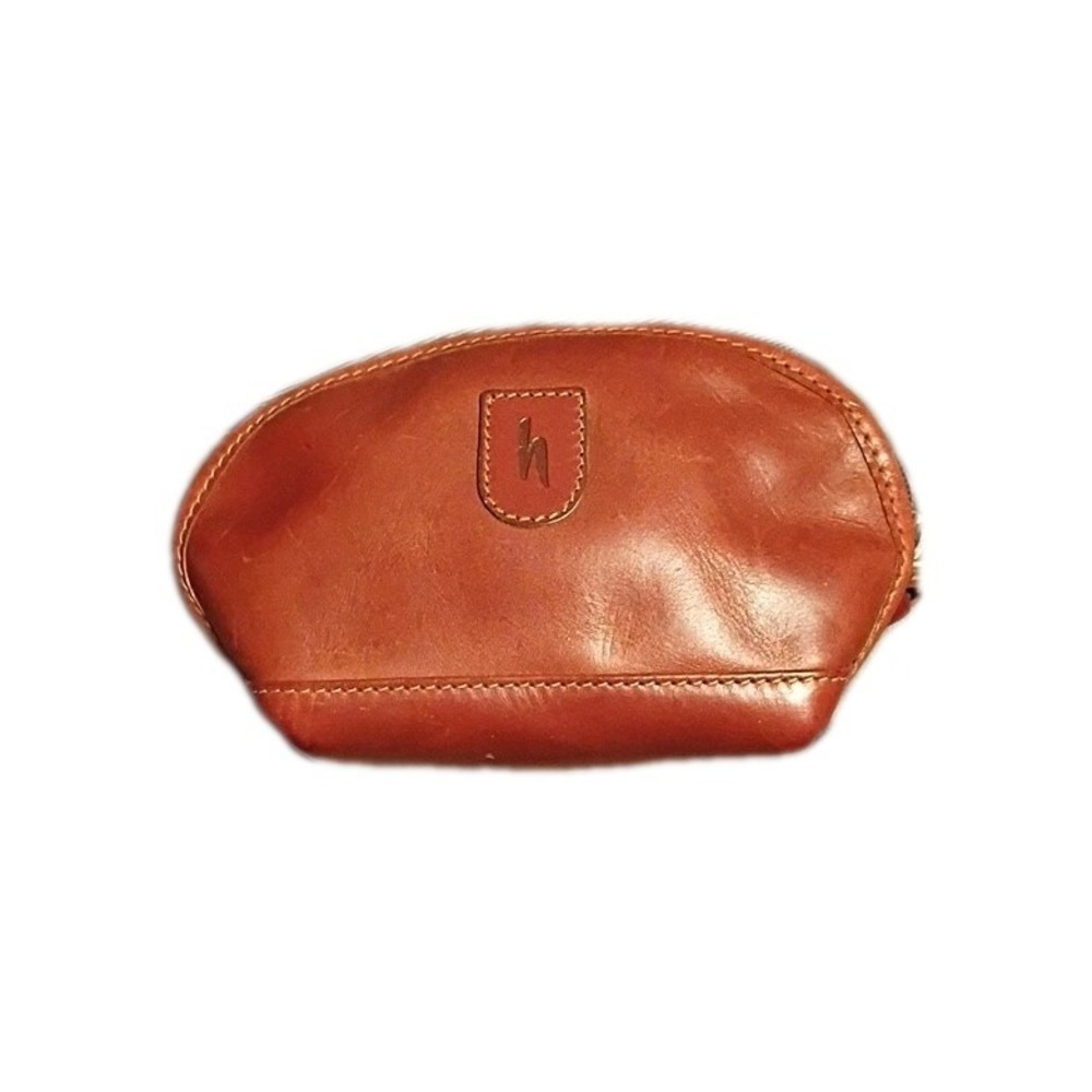 Hartmann by Lombardo Brown Leather Small Pouch Makeup Bag Mexico